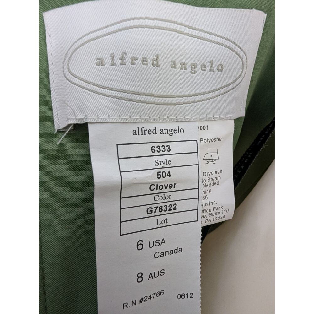 Alfred Angelo Strapless Formal Gown (Size: 6)Clover Green Style 6333-Prom, Event - Picture 2 of 8